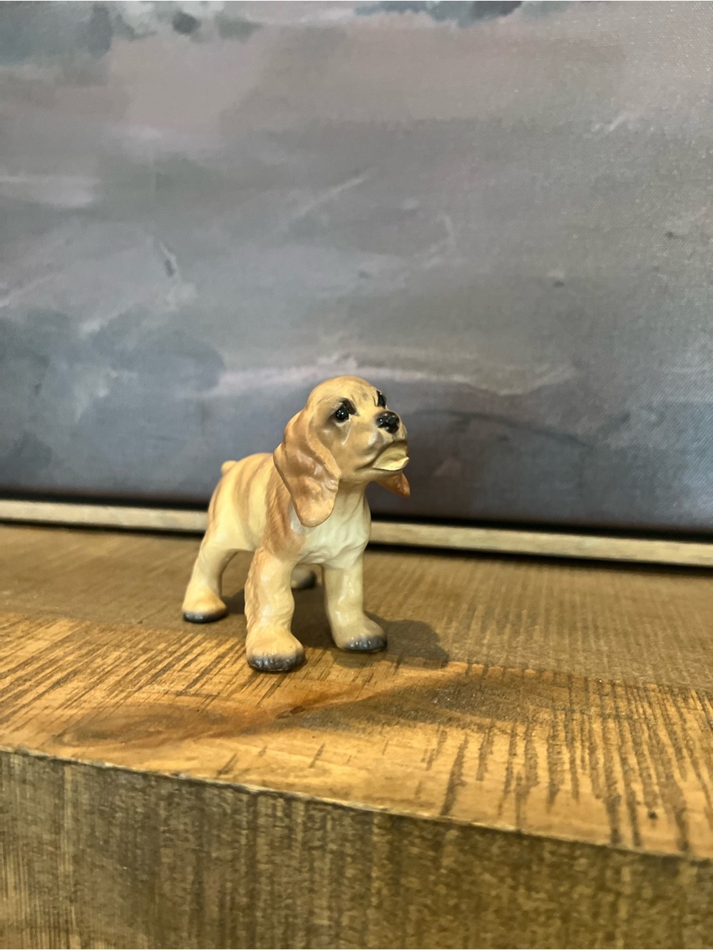 Vintage Hagen Renaker 2.5” Cocker Spaniel Puppy Figurine HandPainted Ceramic Dog